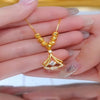 24K Gold Ginkgo Leaf Pendant Necklace