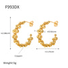 Simple Fashion Copper Irregular Beads Woven Earrings